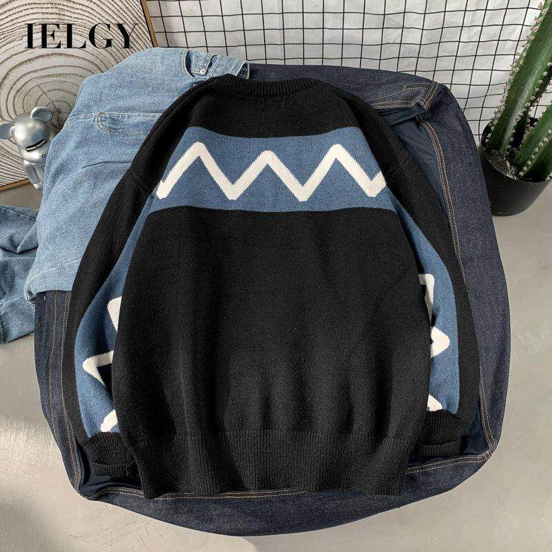 IELGY 【M-XXL】Men's Long Sleeve Sweater Loose Sports Top