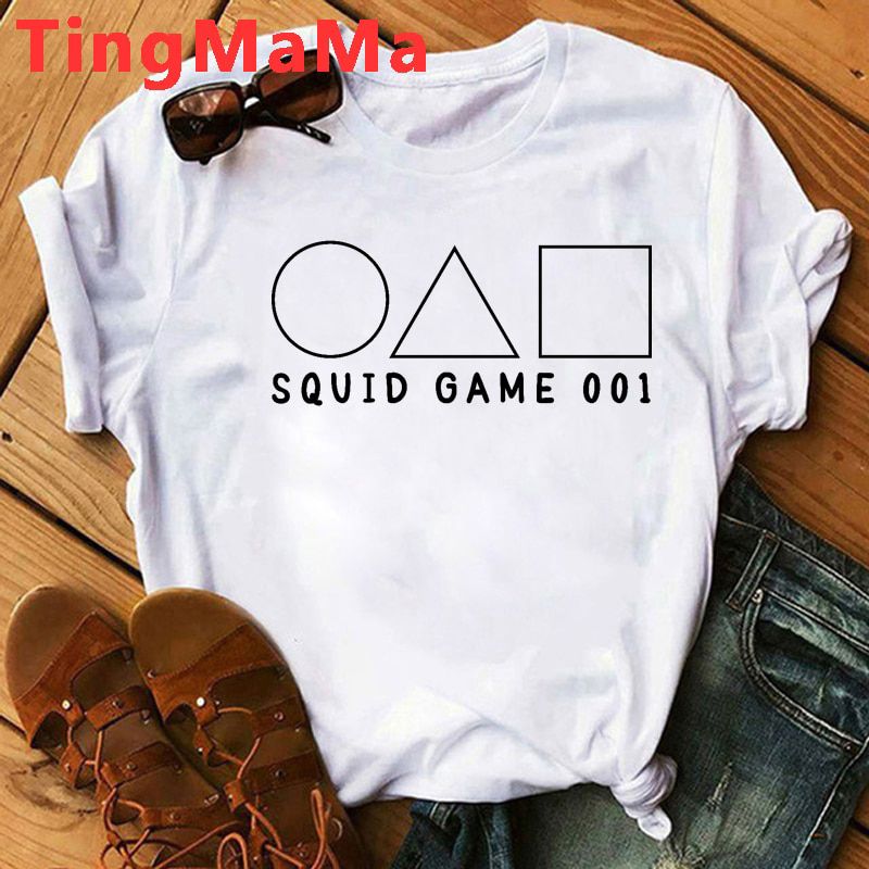Korean TV Game T Shirt Men Kawaii Cartoon Summer Tops 456 Graphic Tees Uni Harajuku Fashion Korean Style T-shirt Male