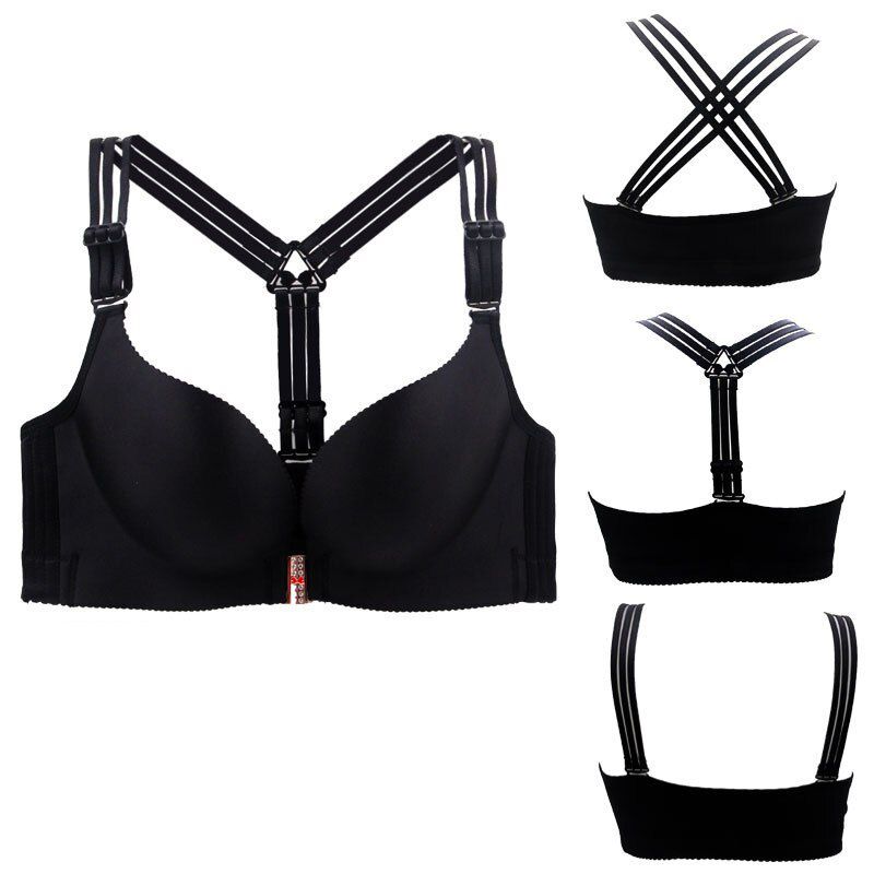 Queenral Bras For Women  Plus Size Bra Push Up Front Closure Comfortable Bra Big Size Underwear Bralette Brassiere Tops