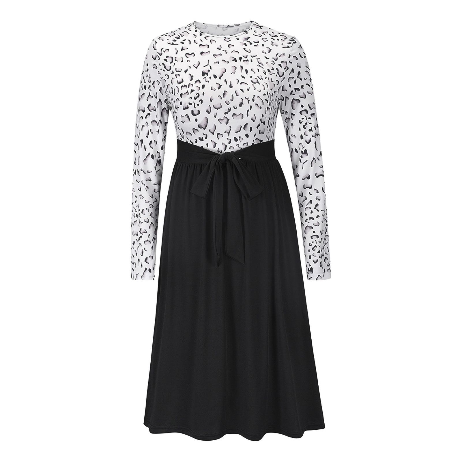 Dress Eye-catching Round Neck Knee-length Dress