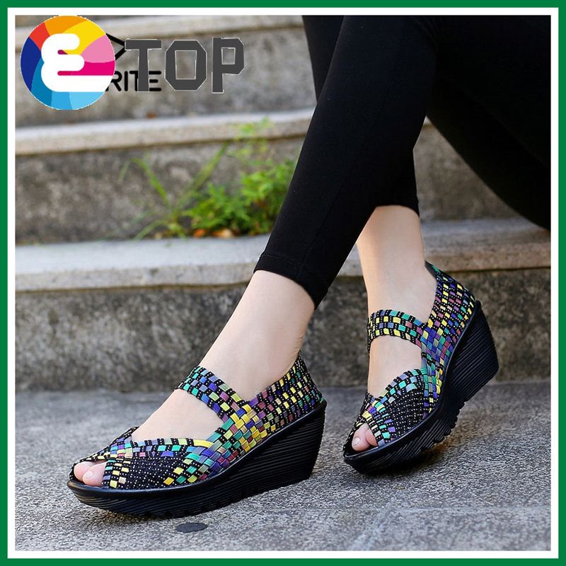 Wedge Sandals for Women Woven Shoes Bohemia Casual Shoes for Women Korean Shoes for Women Sandals