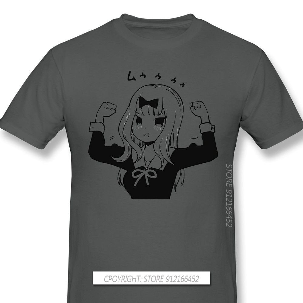 Kaguya Sama Love Is War Miyuki Shinomiya Fujiwara Anime TShirts For Men Chika Funny O-Neck Cotton T Shirt Kawaii