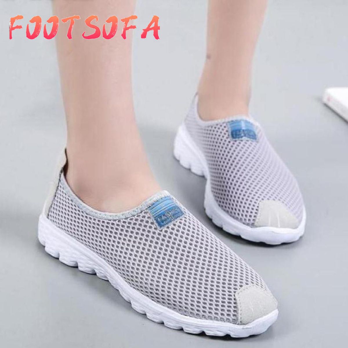 Women Sports Shoes Casual Mesh Breathable Sneakers Lightweight Sneakers for Women Fashion Slip on Flat Shoes Running Shoes
