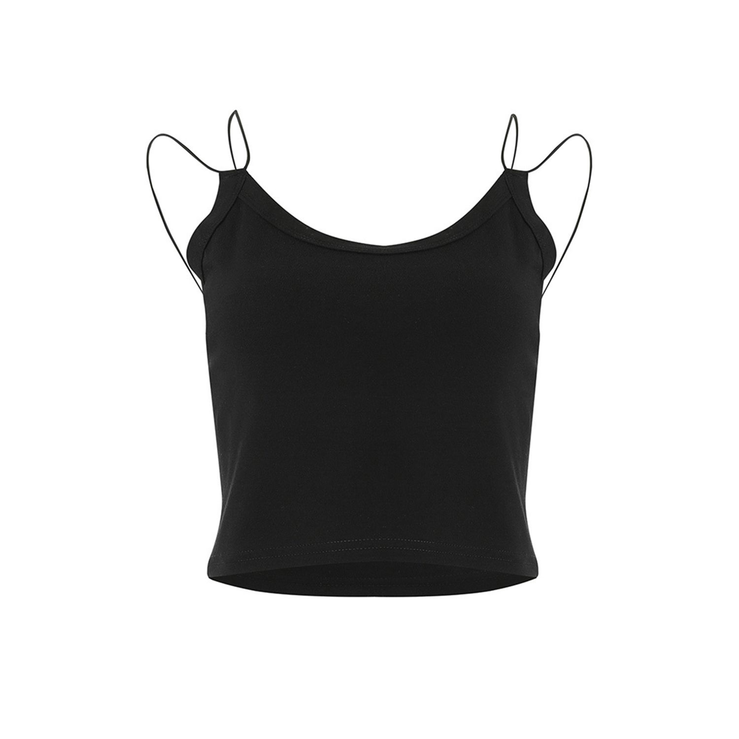 New Women's  Double Shoulder Camisole U-Neck Slim Sleeveless Vest Top Suitable for Casual Occasions