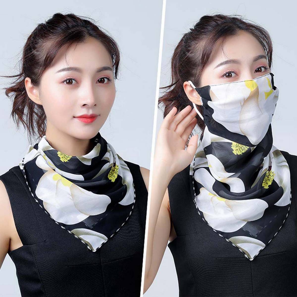 【BestGO】Summer And Autumn Sunscreen Scarves Female Neck Face Shield Full Cover Face UV Protection