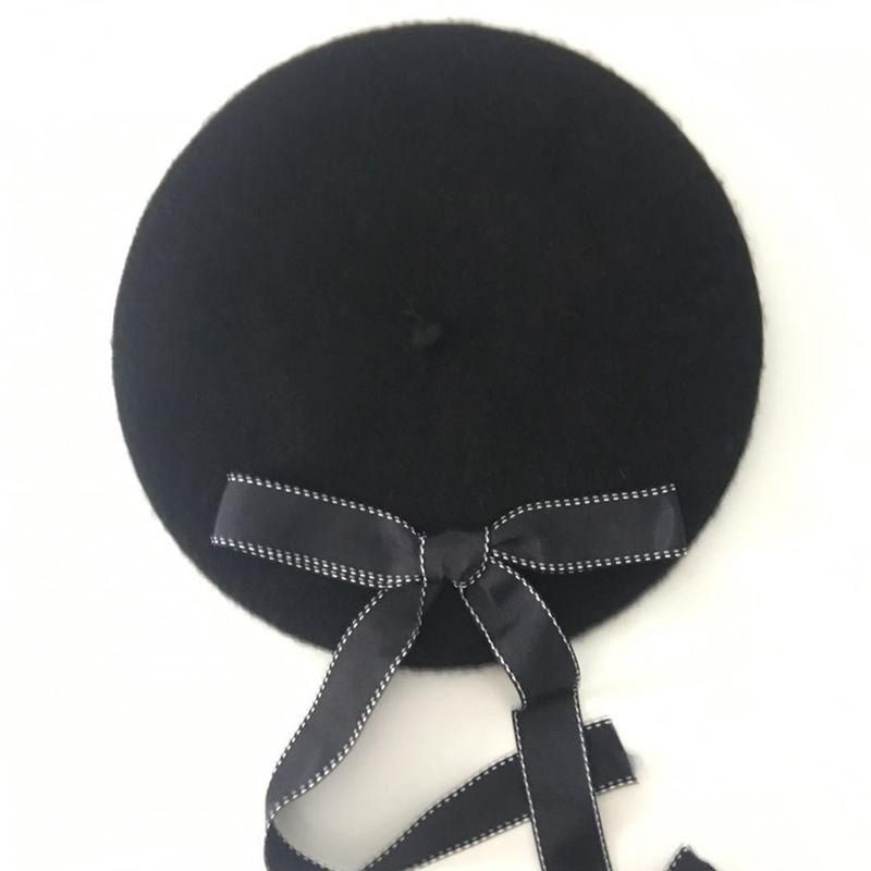 【BestGO】Bow Vintage Lady Elegant Beret Painter Hat Cap