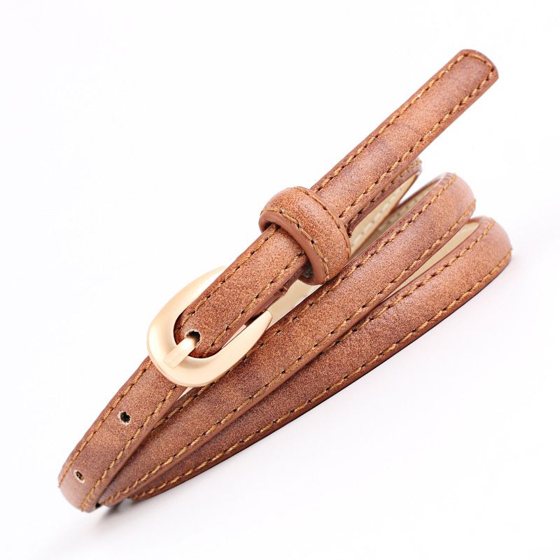 Loldeal 1x103cm Korean Fashion Thin Belt Women's Casual Decorative Dress Shirt Pin Buckle Small Belt