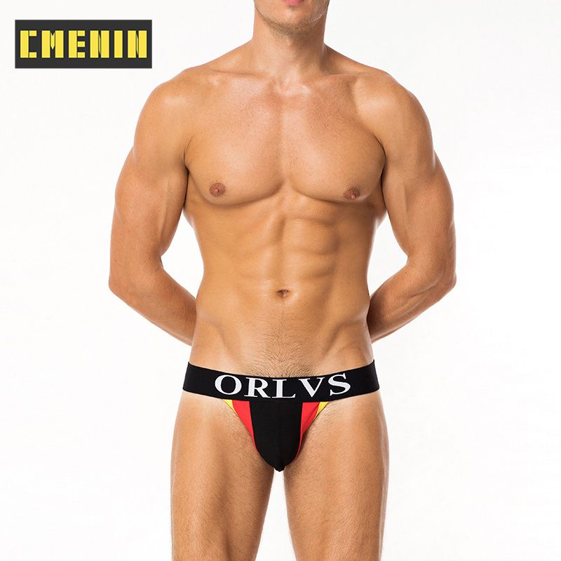 CMENIN 1pcs ORLVS (1 Pieces) LOGO Milk Fiber  Men Underwear thongss Mens Jockstrap  thongss And G strings CMENIN 1pcs Comfortable Sequence Innerwear OR14
