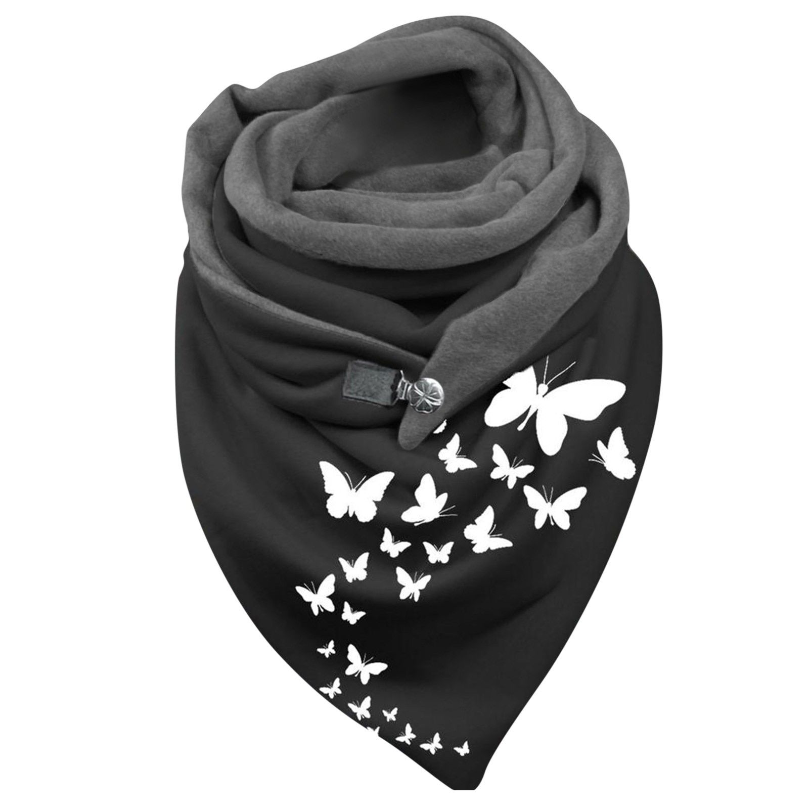 Women Scarf Winter Fashion Printing View Art Print Button Szalik Fashion Functional Soft Wrap Casual Warm Scarves Shawls L3