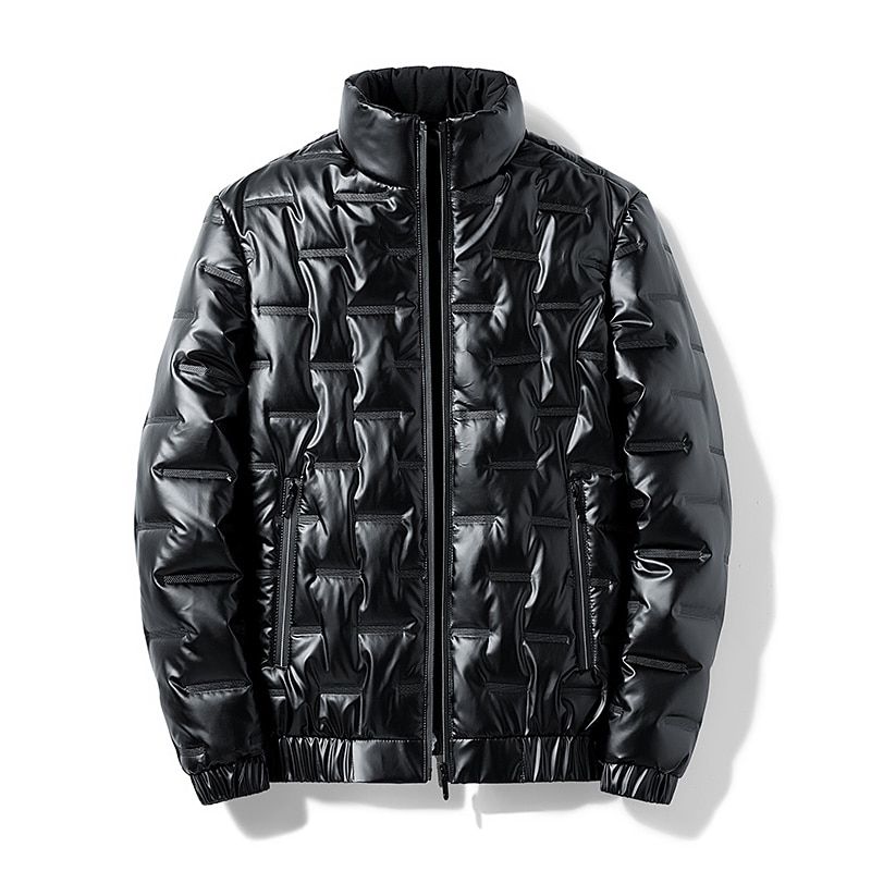 Men'S Large Size 8Xl 140Kg Coat Autumn And Winter Bright Face Jacket Korean Fashion Down Cotton Padded Clothes