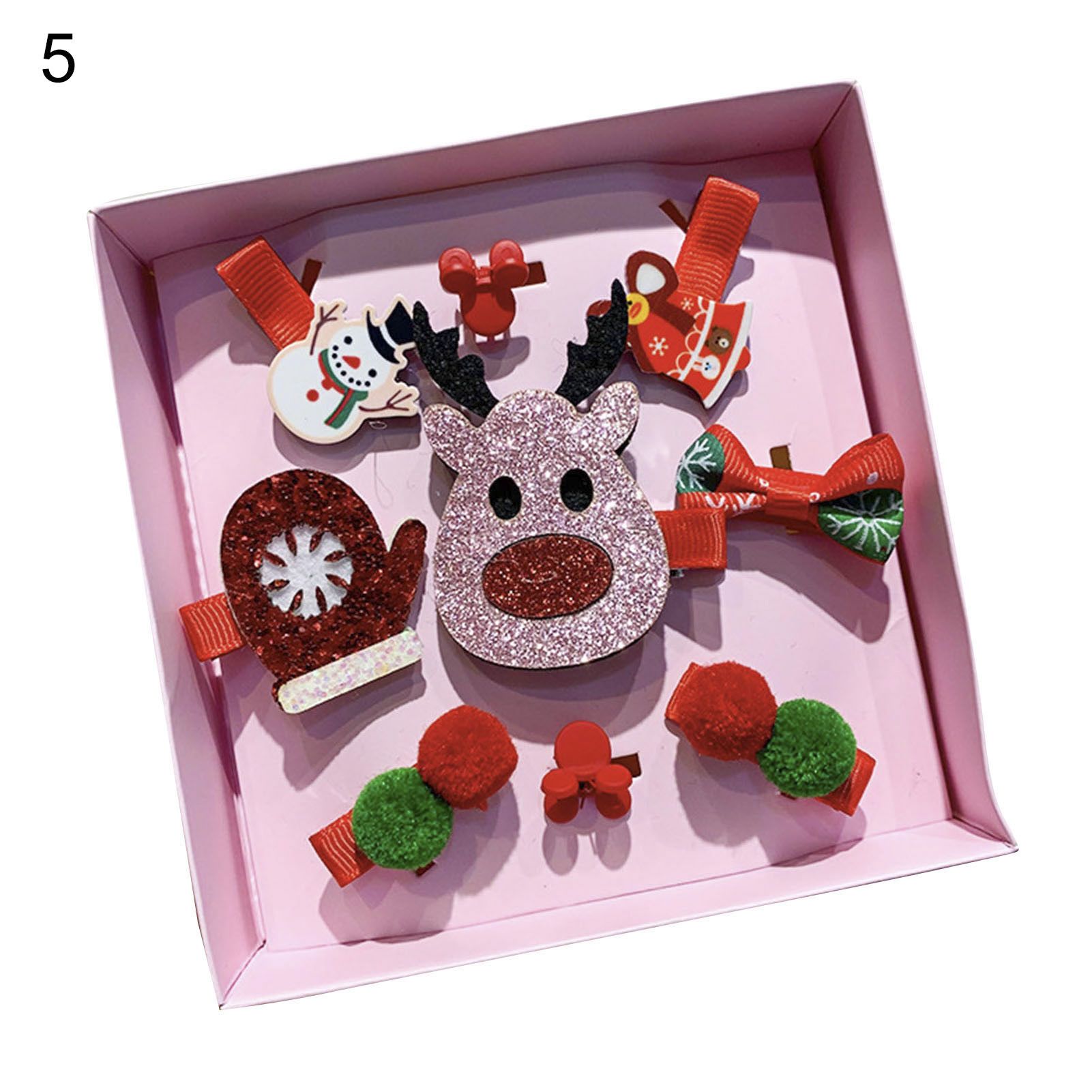 Xmas Hairpins Christmas Hat Decor Santa Claus Bell Bow Decor Barrettes