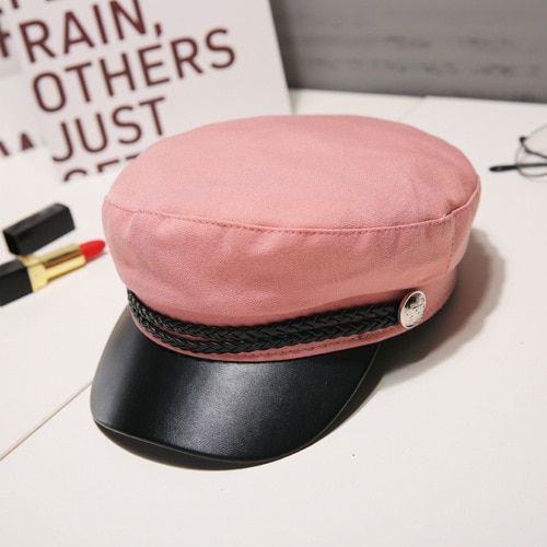 Fashion Women Men  Hat Spring Autumn Sailor Hats Black Ladies Beret Caps Flat Top Captain Cap Travel Cadet Octagonal Hat