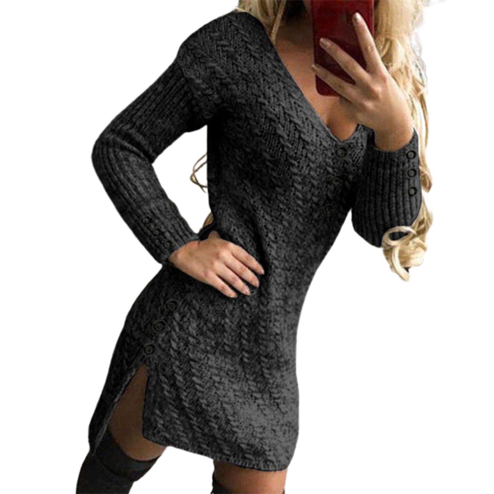 Lady Dress Sexy Leisure Sweater Dress