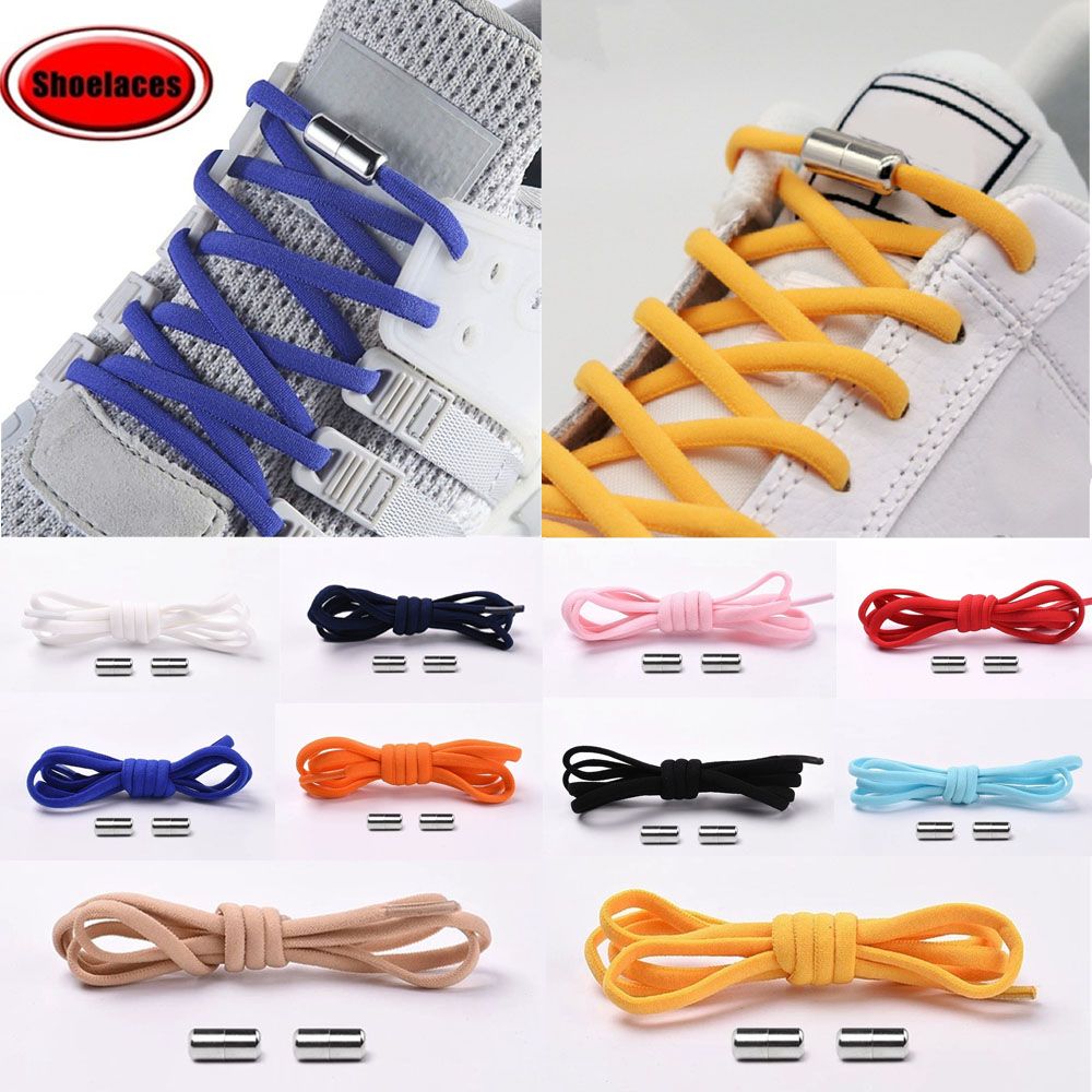 Sports Metal Tip Fast Lacing Shoestrings Sneakers Shoelace Elastic Shoe Laces No Tie Shoelaces Quick Lazy Laces