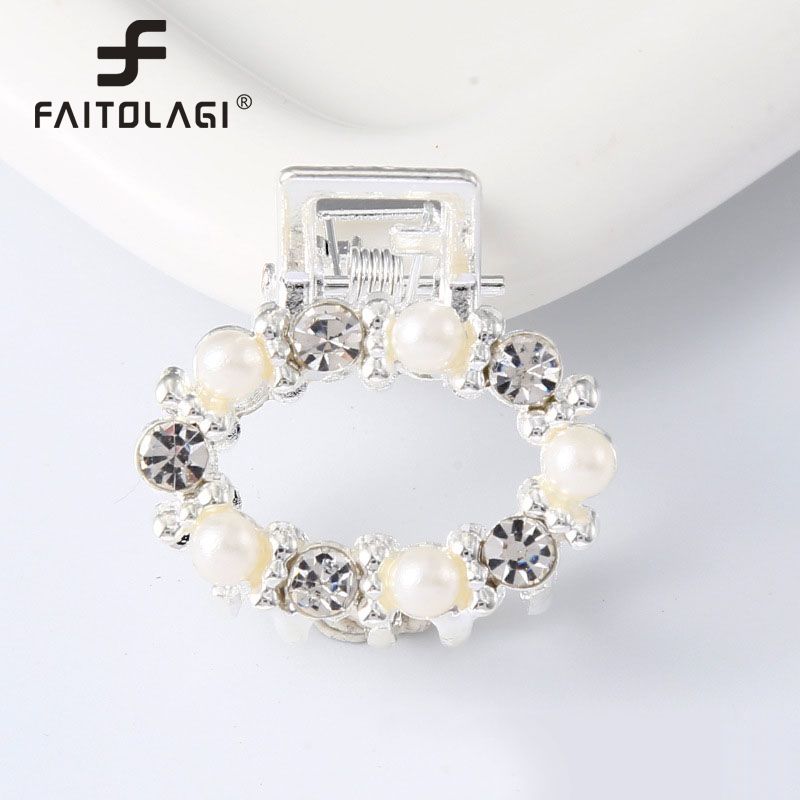 Geometric Rhinestones Diamond Pearl Hairpin Net Red Star Ins Catch Clip Simple Wild Headdress