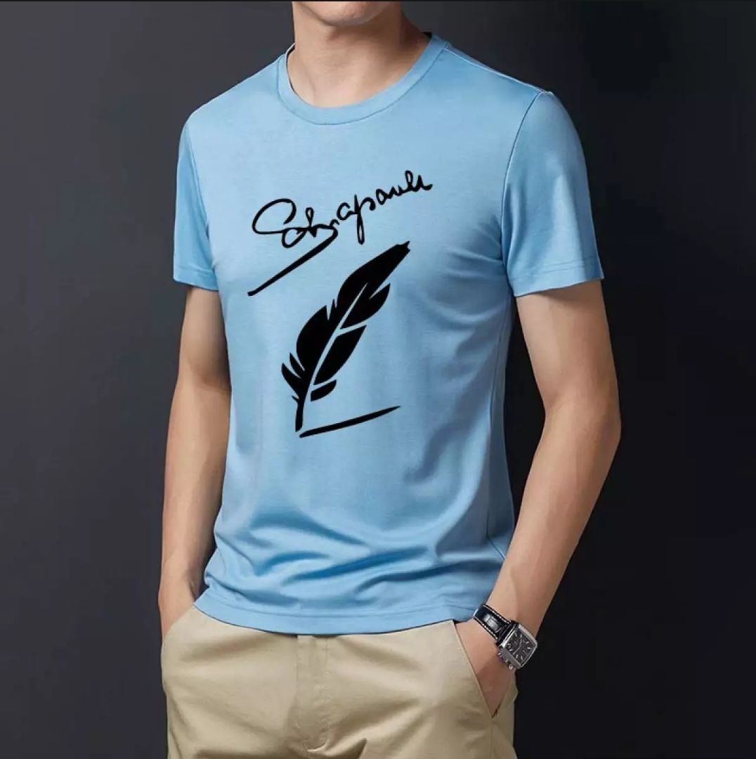 Casual Homme Cool T-Shirts Summer Poly Cotton Tops Tees Print T Shirt Men Loose T-Shirt Homme Fashion Tshirts - Tshirt For Men - T Shirt For Man