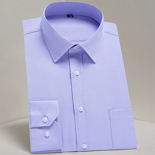 Men's Classic Long Sleeve Solid Basic Dress Shirts Comfortable Soft Formal Business Social Standard-fit Easy-care Office Shirt