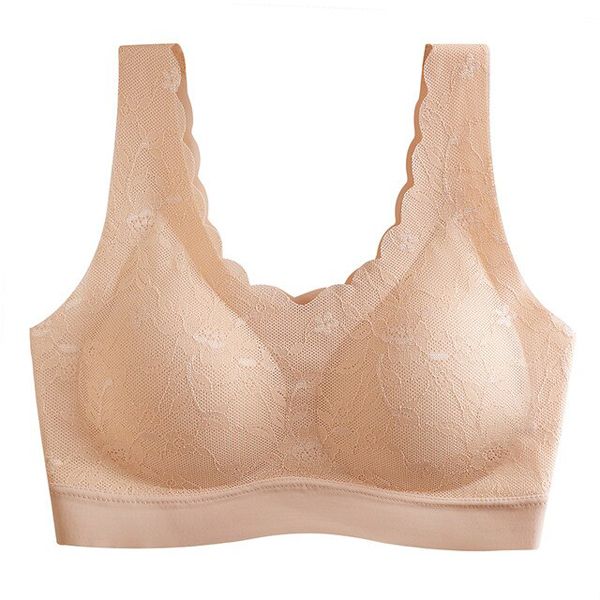 Plus Size Bras for Women 3XL 4XL Push Up Seamles Bra Latex Bralette Top  Bh Comfort Cooling Gathers Shock-Proof Pad Female