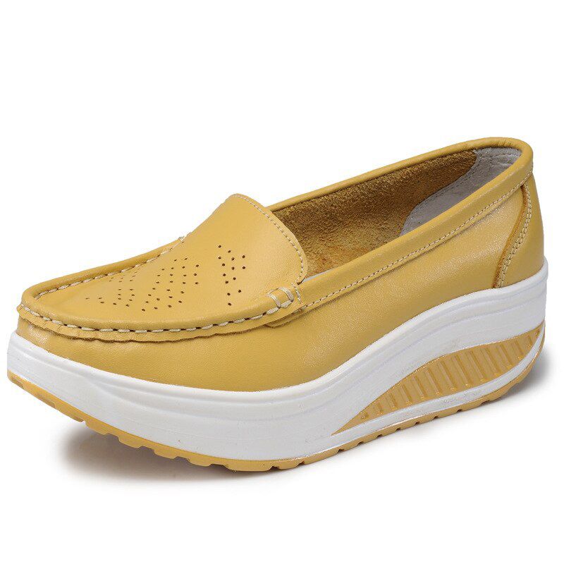 Women Nurse Shoes Platform Sneakers White Rocking Shoes Platform Wedge Heel туфли на каблуке salto alto feminino