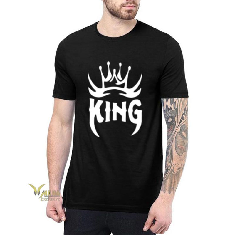 King Black Short Sleeves T-Shirt For Men (king)