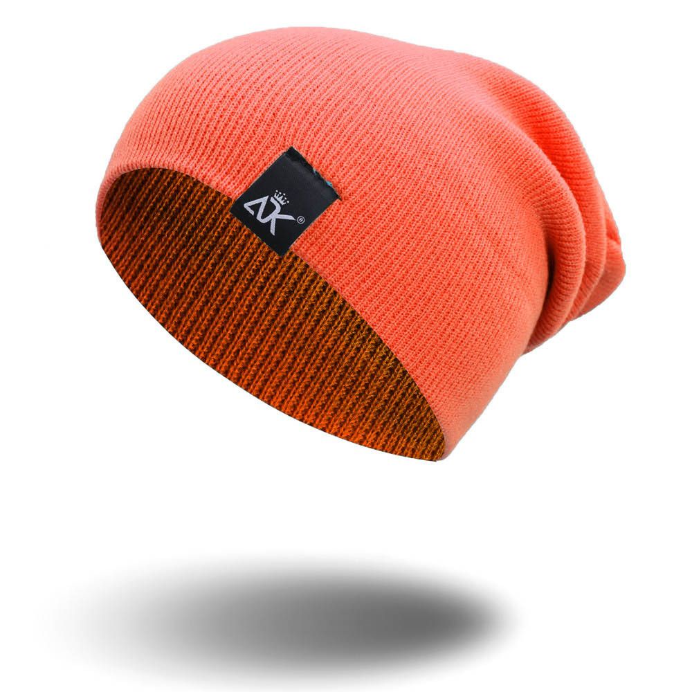 Adk Knitted Hat Warm For Man Hip Hop Winter Hats Unisex Solid Color Bonnet Casual Beanies Autumn Caps For Adults