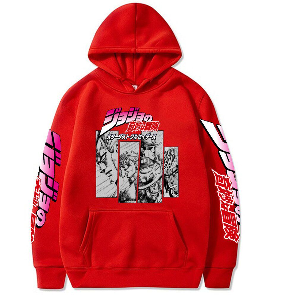 Harajuku JoJo Bizarre Adventure Hoodie Japanese Anime Men/women Funny Sweatshirt Cartoon  Hop Vintage Clothes Male Hoode