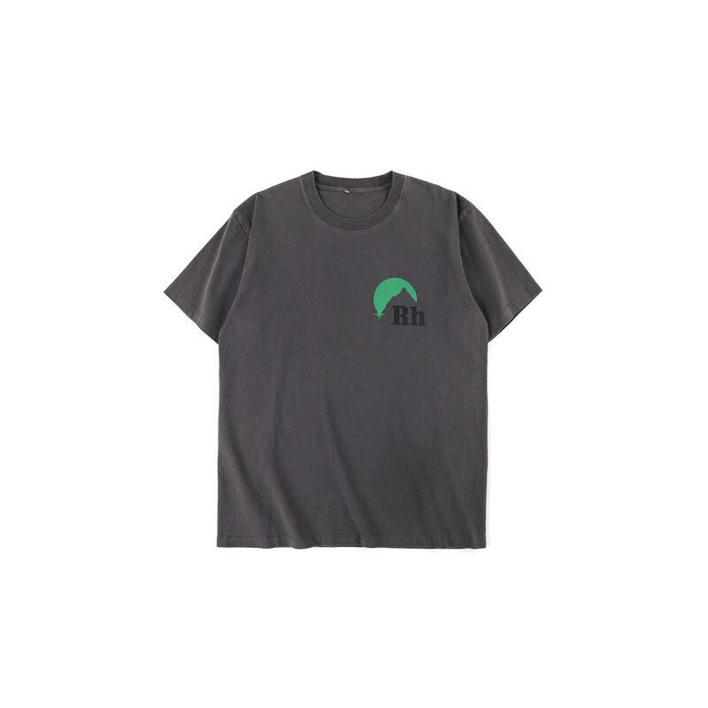 RHUDE T-shirt Men Women T-shirts New Casual Rh Hairstyle image Logo Print Rhude Tee High Quality Summer Spring Tops