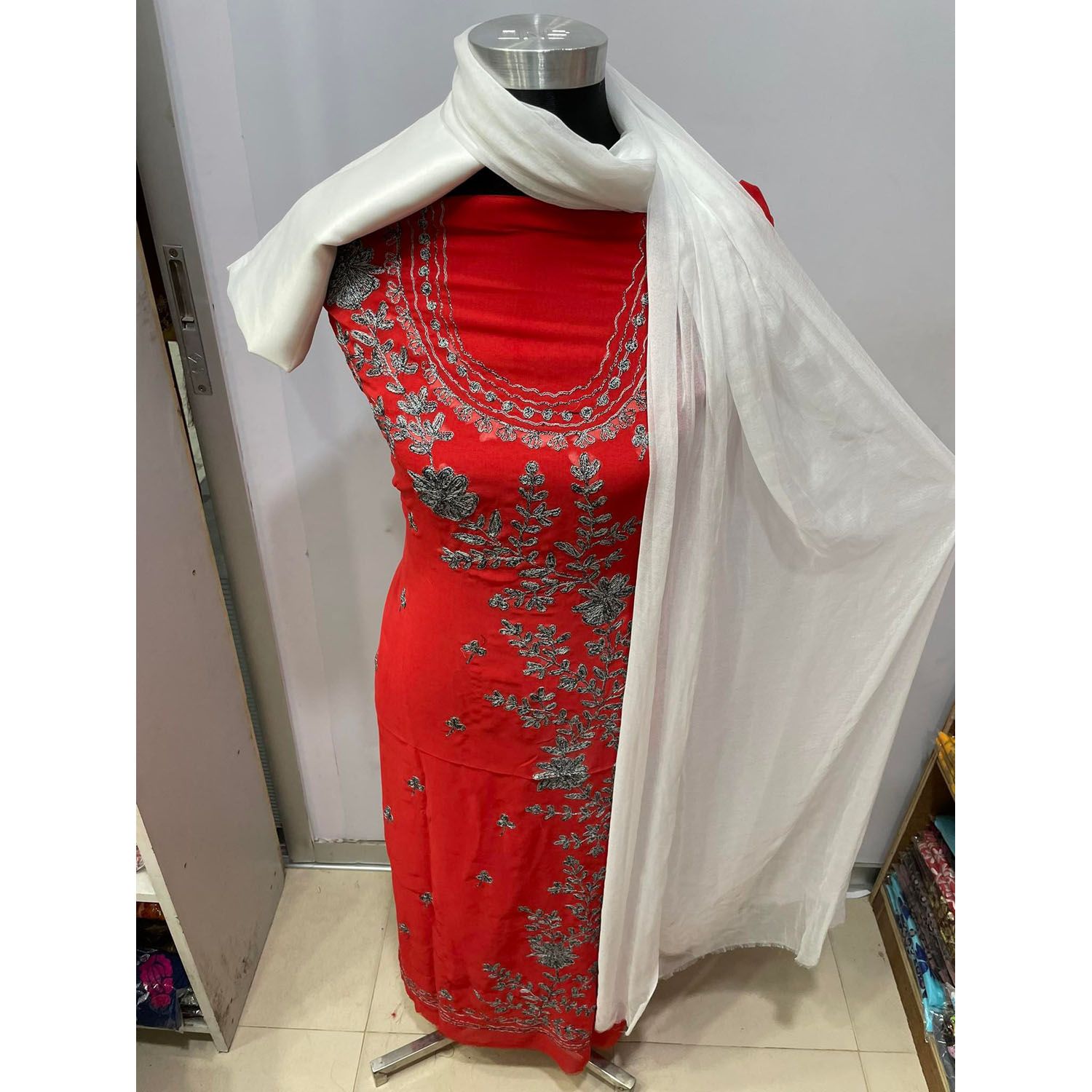 Excellent Georgette Embroidery  Salwar Kameez for Women [3 piece] - Dress For Girls - 3 Pice Dress - Three Piece - 3 Pice Dress