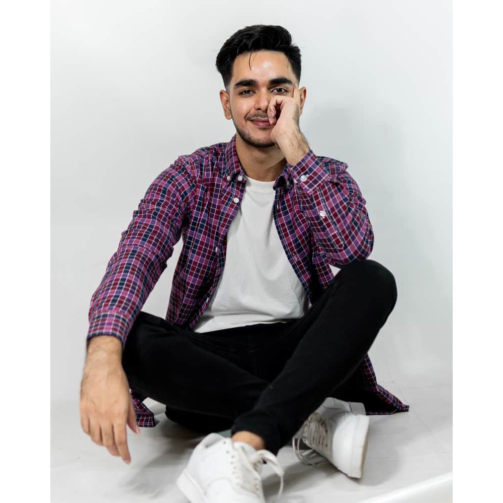 Purple Long Sleeve Flannel Shirt