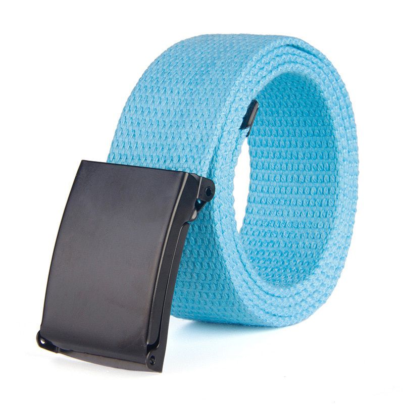 High Qualtiy Men Belt Unisex Male Casual Metal Buckle Plain Webbing Canvas Belts Luxury design Tactical Waist Belt Waistband