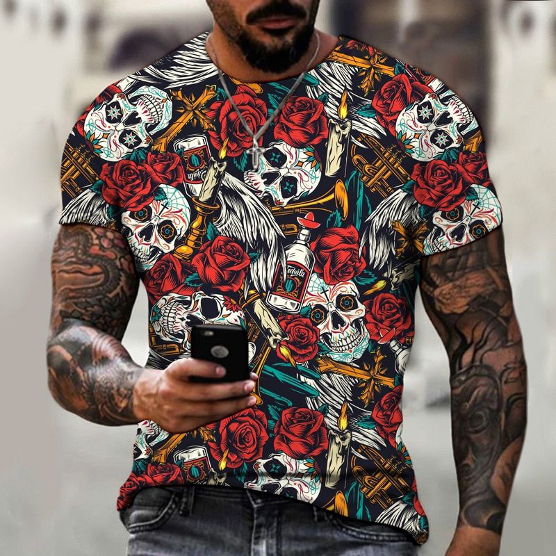 Men's street funny humor trend short sleeve T-shirt 3D printing high definition printing pattern T-shirt BYCK brand clothing