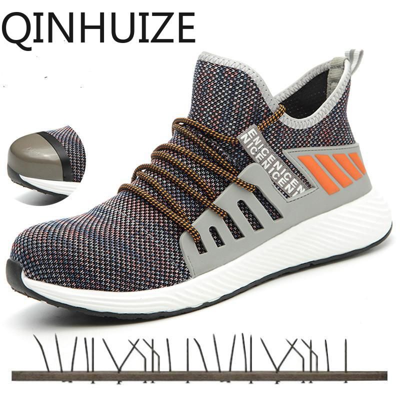 new men's steel head work safety shoes breathable sports shoes super light soft and comfortable industrial boots men's steel toe safety boots