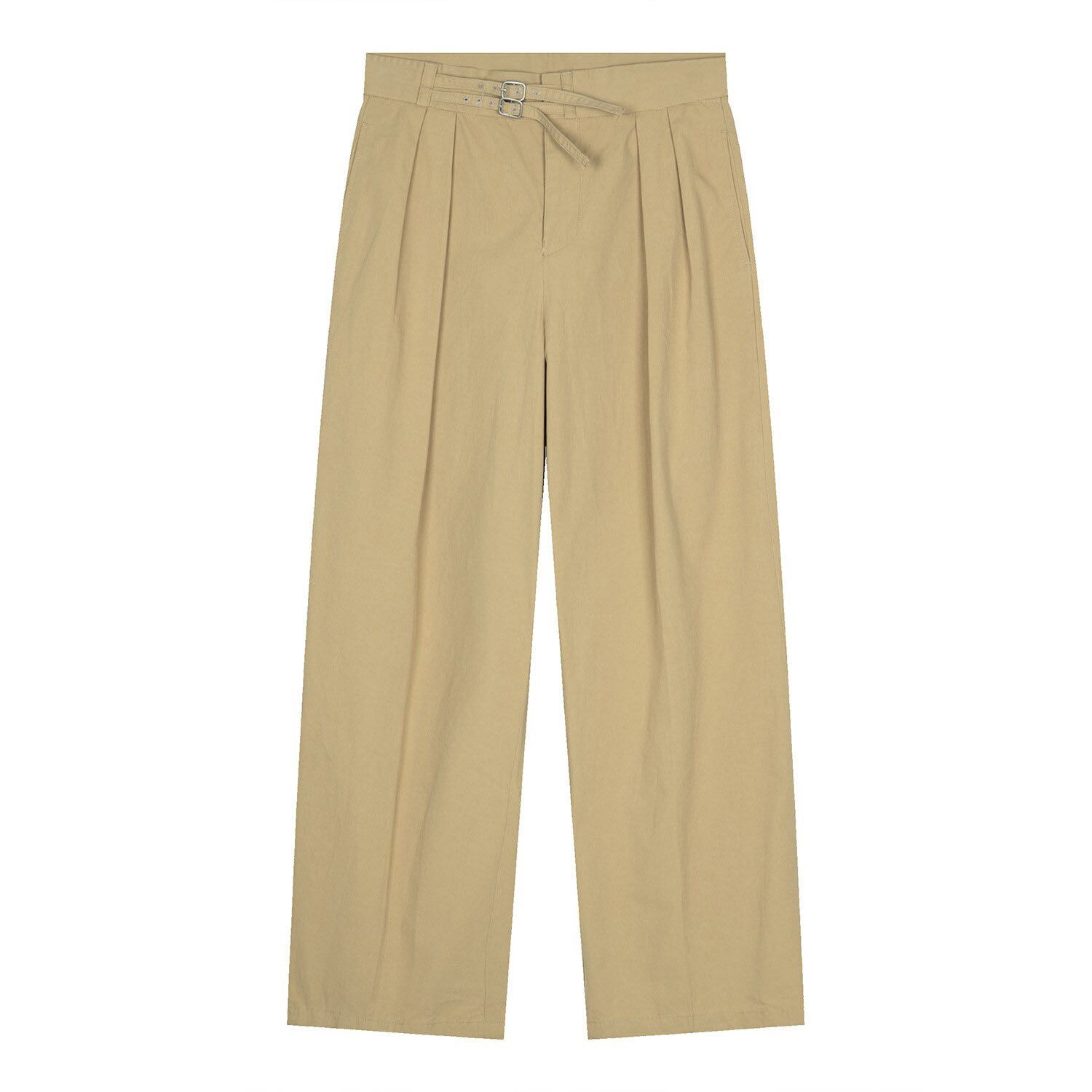 Poetry | Autumn New Products Korean Style Loose ple Straight Solid Color Mid-waist Personalized Design Casual Suit Pants Men