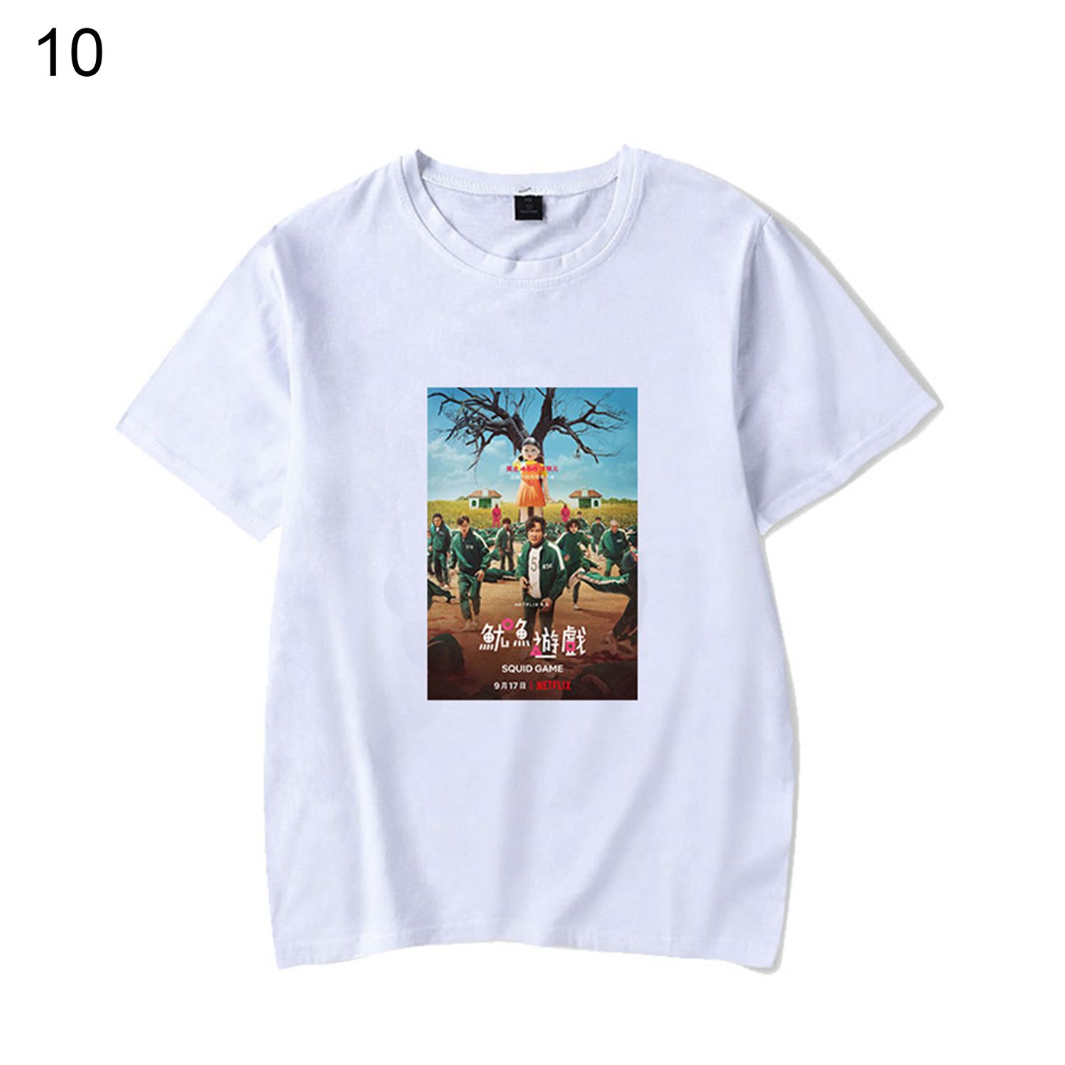 Crewneck T-shirt High Elastic Crewneck 3D Printed T-shirt Tops