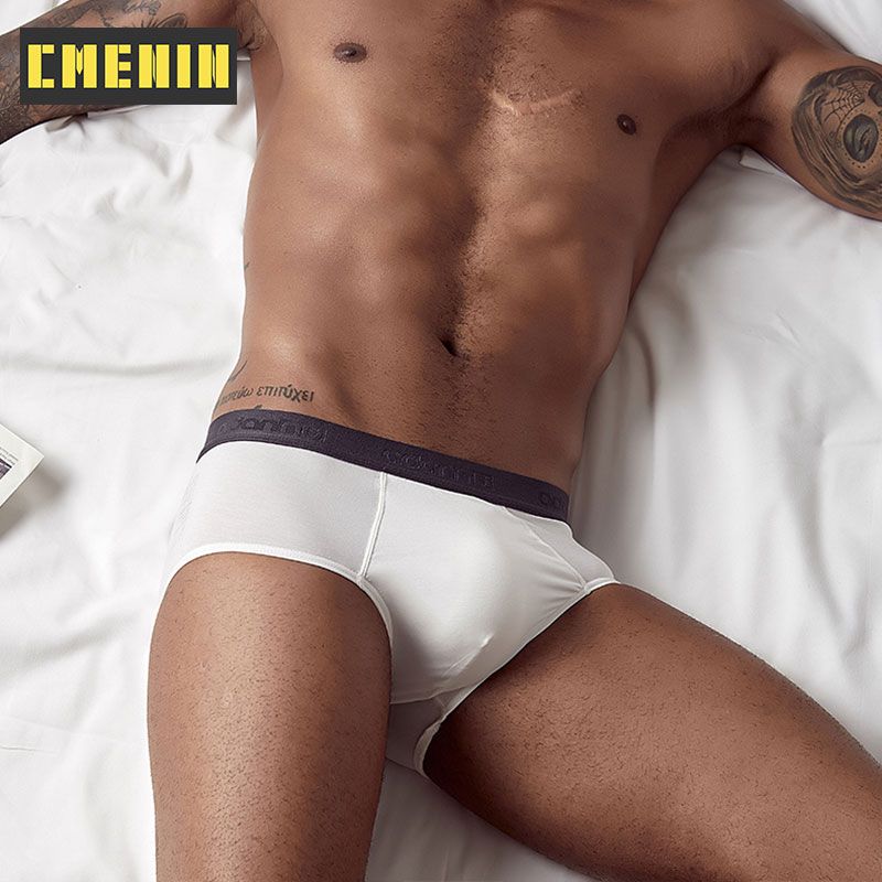 CMENIN (1 Pieces) ADANNU Tight Milk Fiber Underwear Men Jockstrap Briefs Brand Men Underpants Male Panties Letter Mens Innerwear AD307