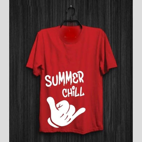 T-Shirt For Men Cotton Half Sleeve - Summer Chill - T Sirt