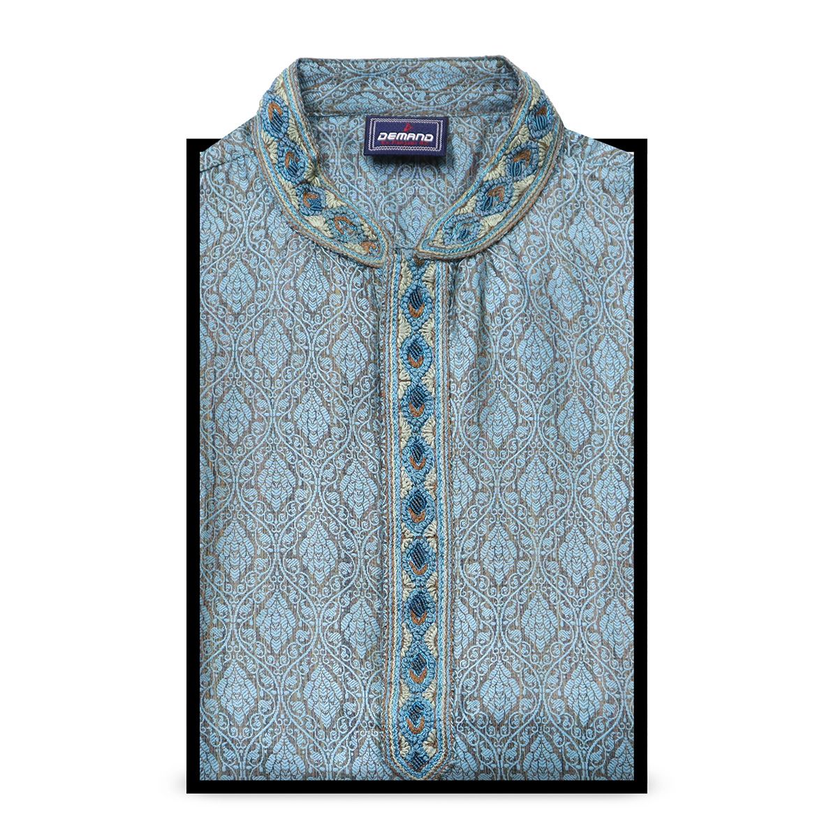 Demand Embroidered Turquoise Color Printed  Stylish Executive Panjabi