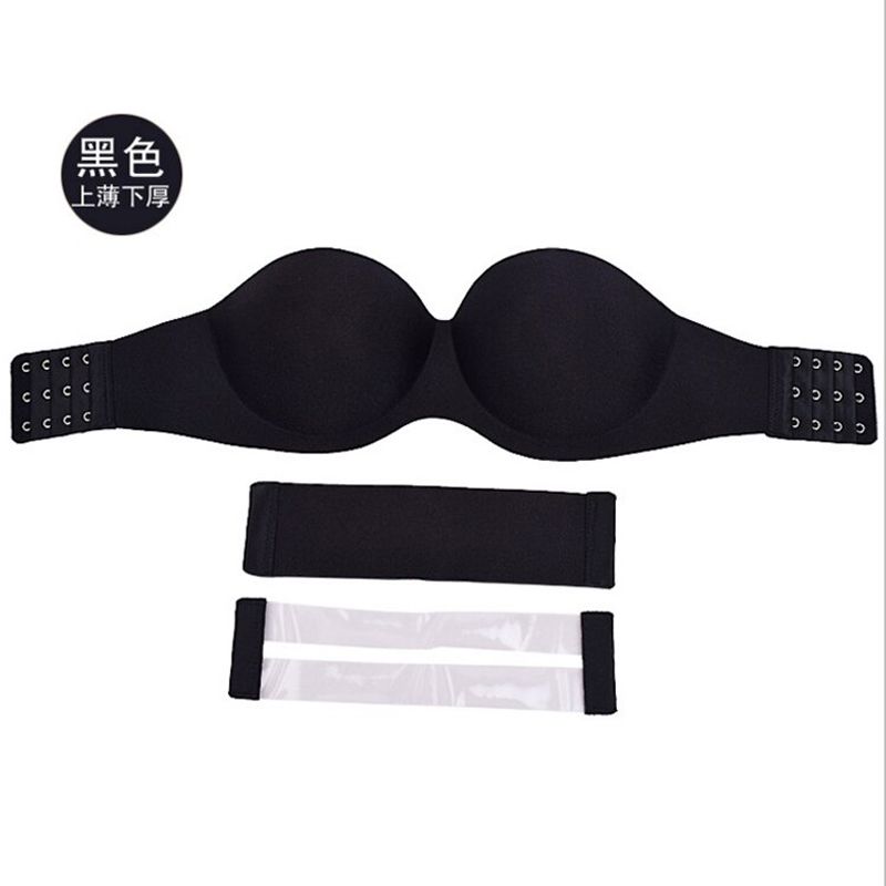 Lingerie Brassiere Half Cup Bra Women Seamless Invisible Bras Sutian Female Underwear Strapless Bra Push Up Bra Two straps