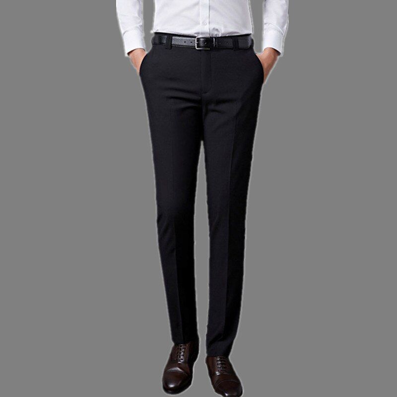 Luxury Mens Suit Pants Fashion Dress Pants Formal Business Male Casual Long Trousers Slim Fit Male Wedding Dress Mens Suit