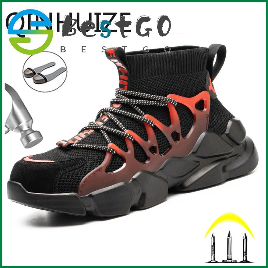 New men's safety shoes indestructible sports steel-toed shoes puncture-resistant work boots steel sneakers safety boots