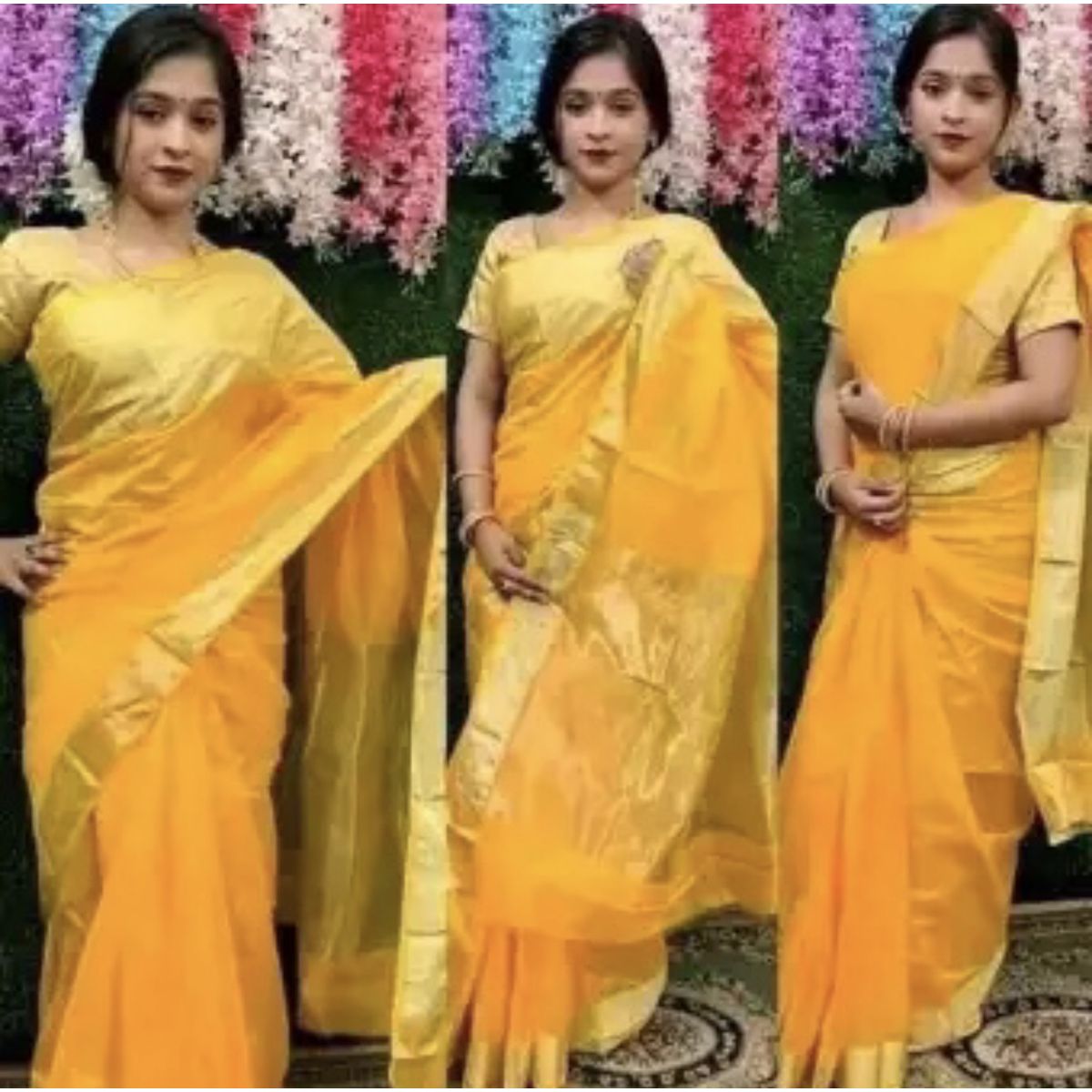 Half silk saree 1 colour saree white color Saree Same as picture Saari for woman Sari collection Saree for woman Tangail saree Shari for woman Saari for girl Saari for woman,Tangail Tat Shilpo (TAN)