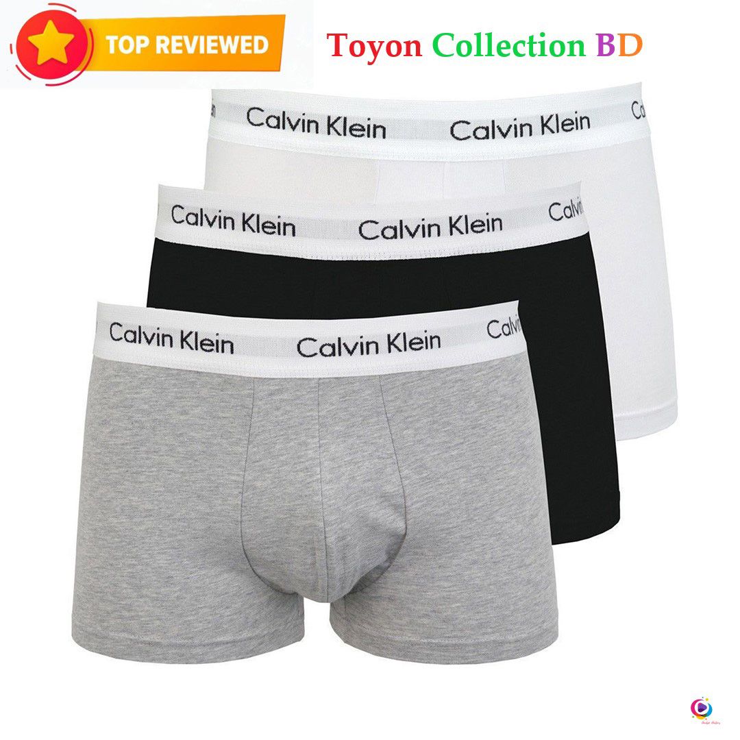 Pack of 3 Pieces Premium Cotton Boxer Underwear for Men- Underwear