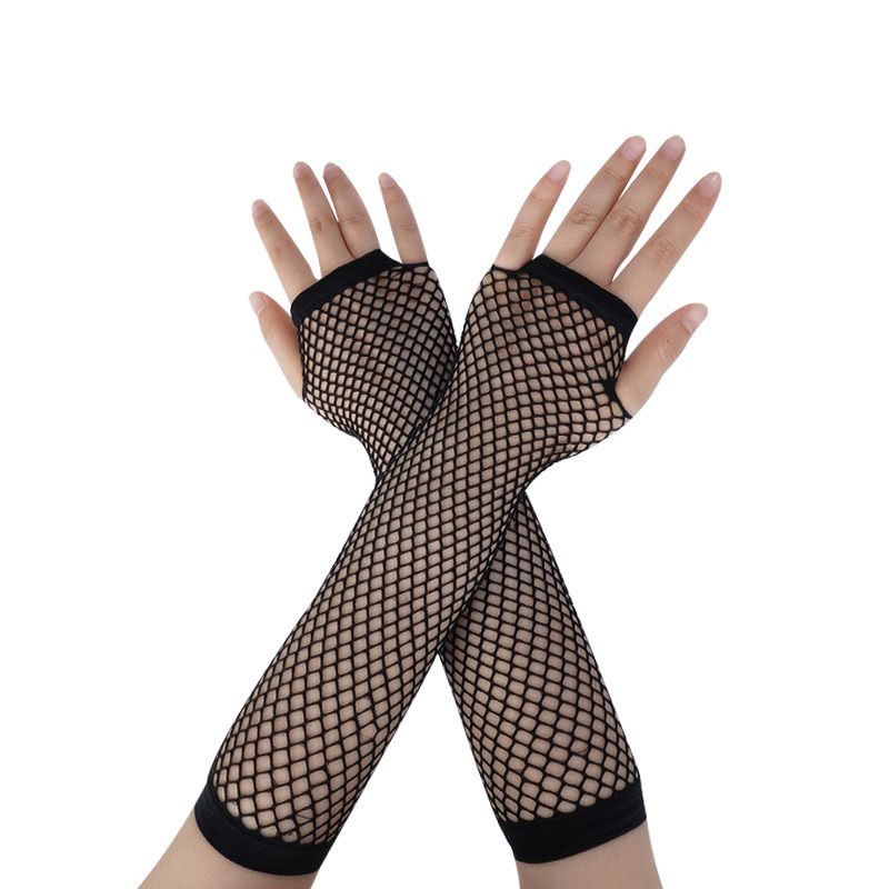 New Fashion Neon Fishnet Fingerless Long Gloves Leg Arm Cuff Party Wear Fancy Dress for Womens  Beautiful Arm