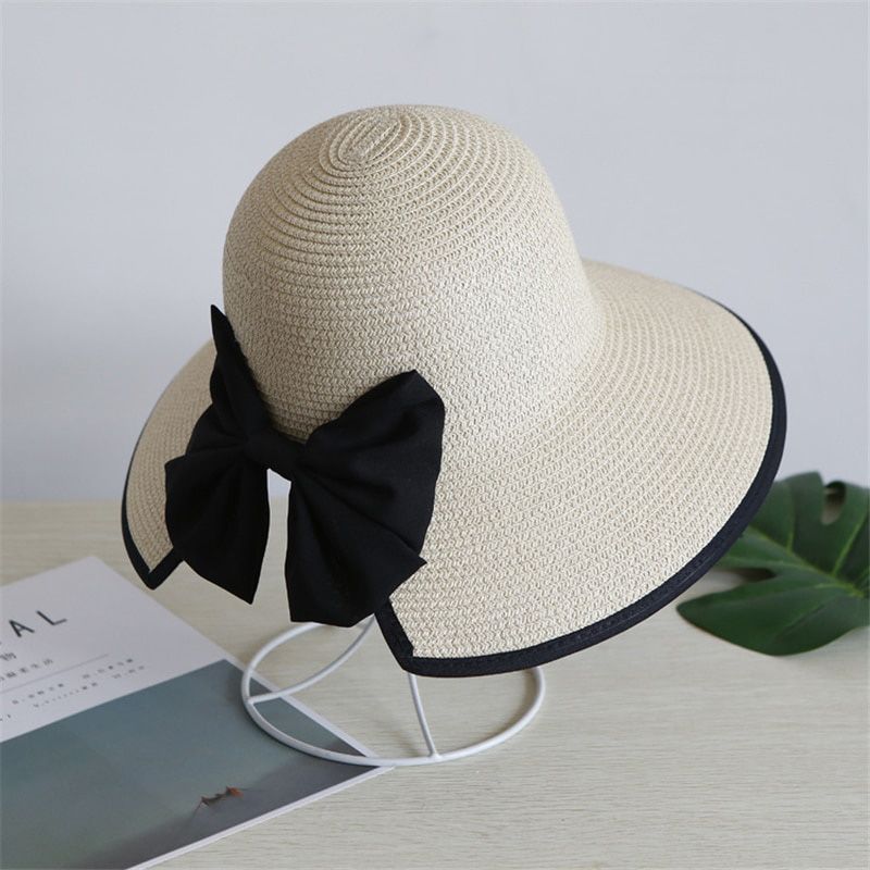 Fashion Sun Hat Big Wide Brim Beach Hat Handmade Straw Cap Girls Sun Hat Summer Hats Women Chapeu