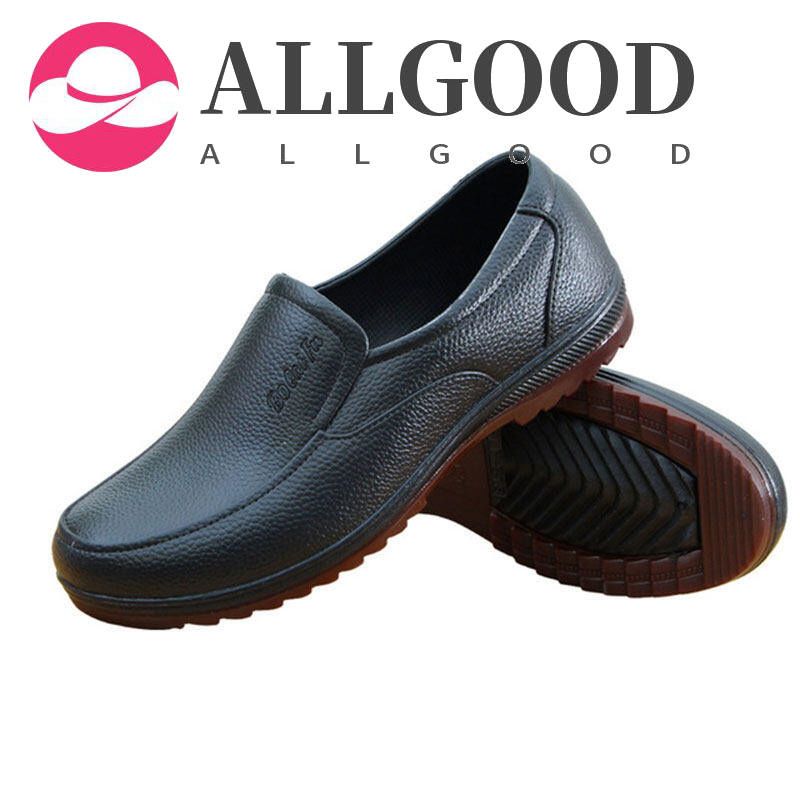 48H shoes for men rain boots men's short tube low to help rain boots slip wear-resistant chef shoes tendon bottom work shoes waterproof shoes