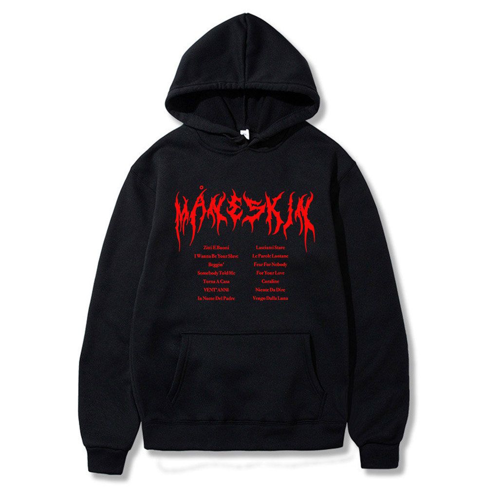 Maneskin Unisex Streetwear Hoodie Men's Hooded Sweatshirts Branded Men's Clothing Fashion Oversized Hoodies Tops Clothes