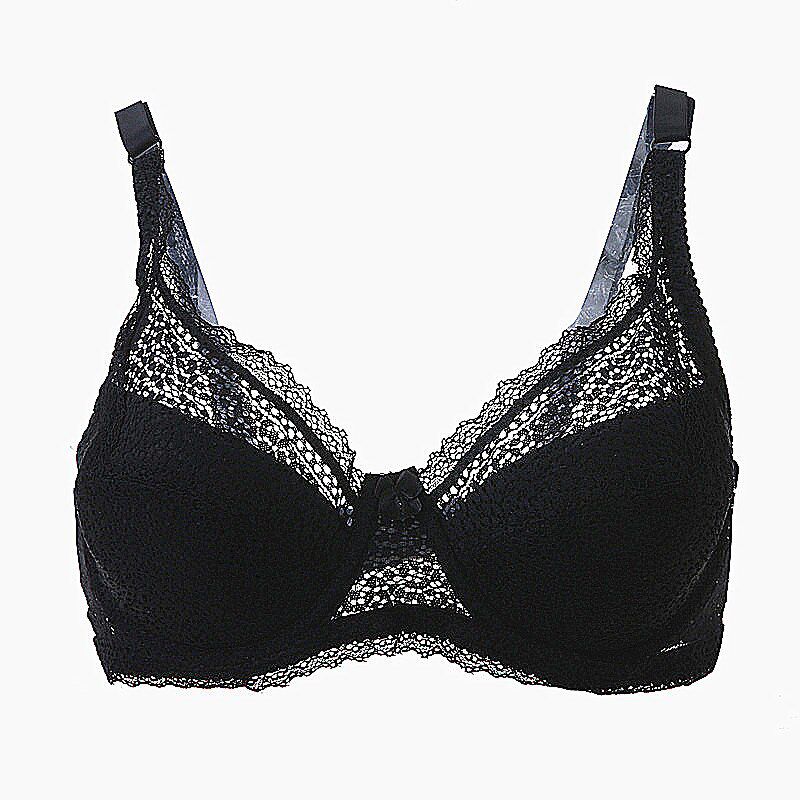 80D 85D 90D 95D  Plus Size Ultra-thin Dot Lace Brassiere Female  Lace Top Quality Underwear Burgundy Lace Push Up Bras