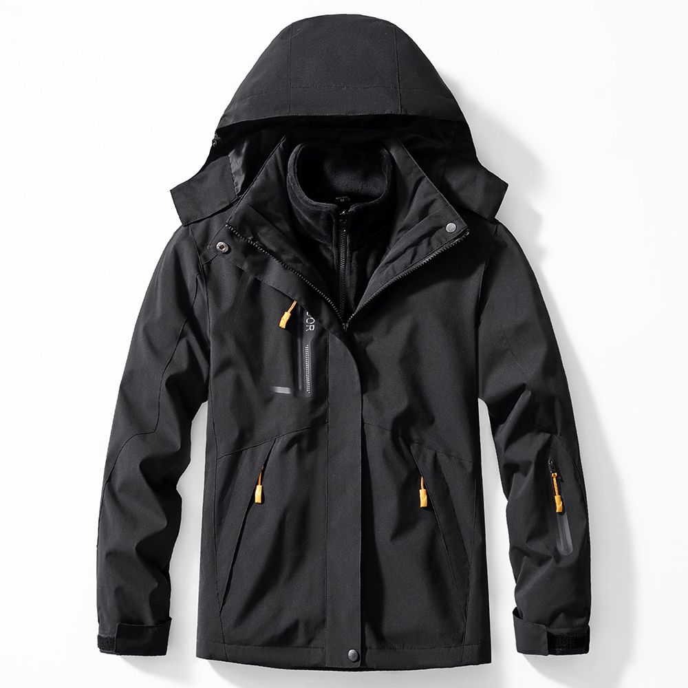 Men Women Winter 3 In 1 Waterproof Windproof Warm Fleece Ski Jacket Parkas Coat Men Outdoor Hooded Snowboard Jackets Parka
