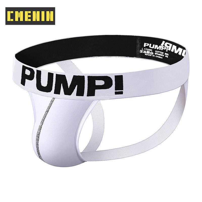 CMENIN 1pcs PUMP (1 Pieces) LOGO Mesh  Men Underwear Thongss Mens Jockstrap  Thongss And G strings CMENIN 1pcs Soft Splice Innerwear H600