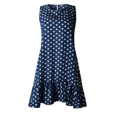 Summer Dress Women Ruffle Spring Street Casual Slim Thin Beach Party O Neck Mini Polka Dot Dress Vestidos De Fiesta